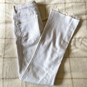 Zara High Waisted White Jeans - 4